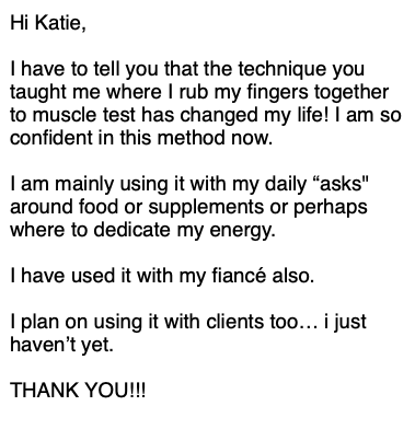 Workshop testimonial message