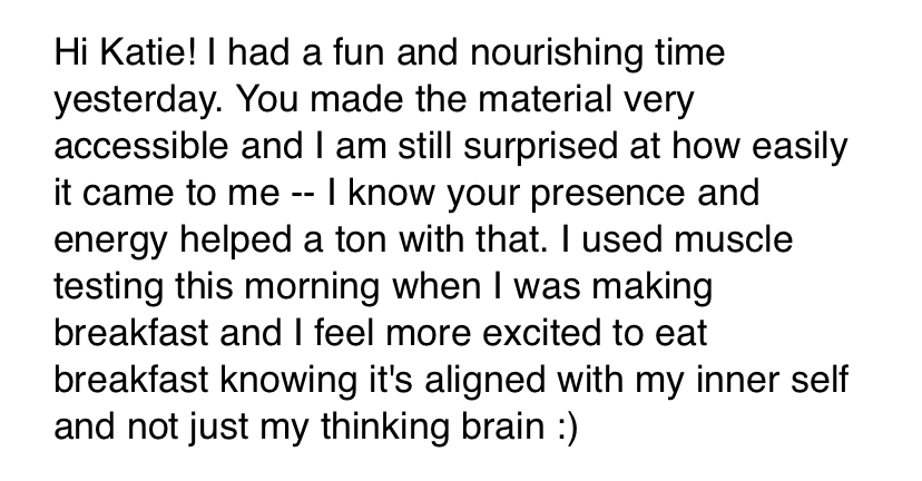 Workshop testimonial message
